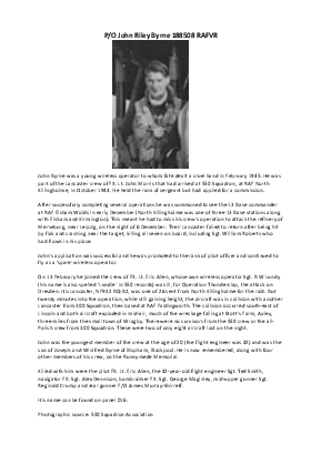 A preview of a PDF biography for Byrne, John Riley